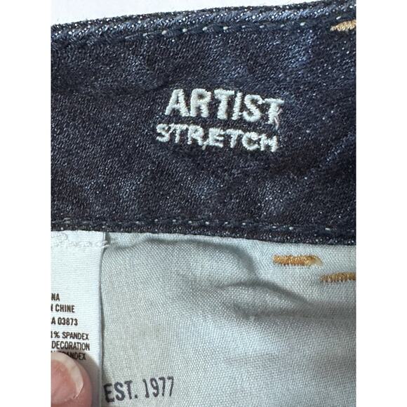 American Eagle Jeans Womens 8 31/27 Flared Artist Stretch Distressed Denim - Picture 14 of 16